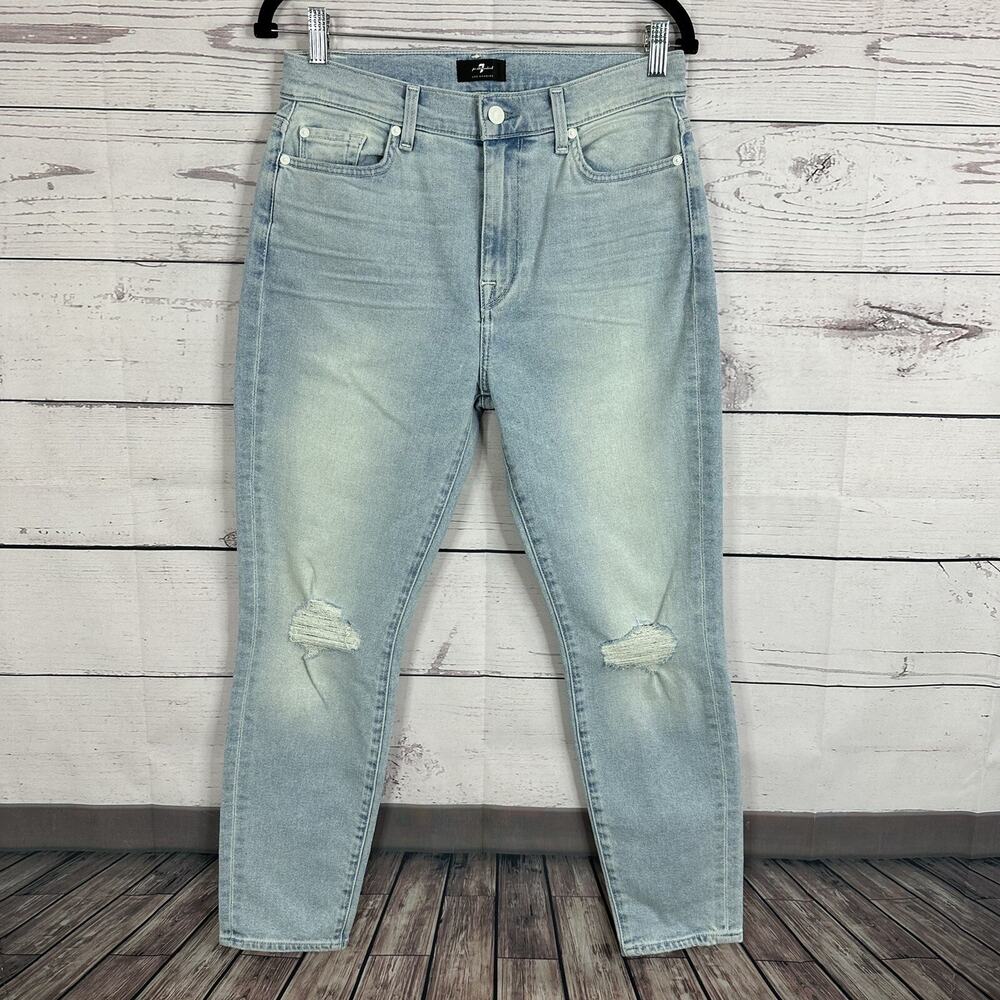 7 Famk 7 For All Mankind‎ Jeans Womens 29 Blue High Waist Ankle Skinny